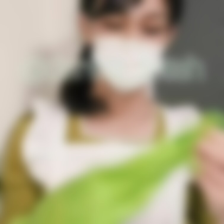 ゴム手袋でシコシコ💚ちゅぱちゅぱ
