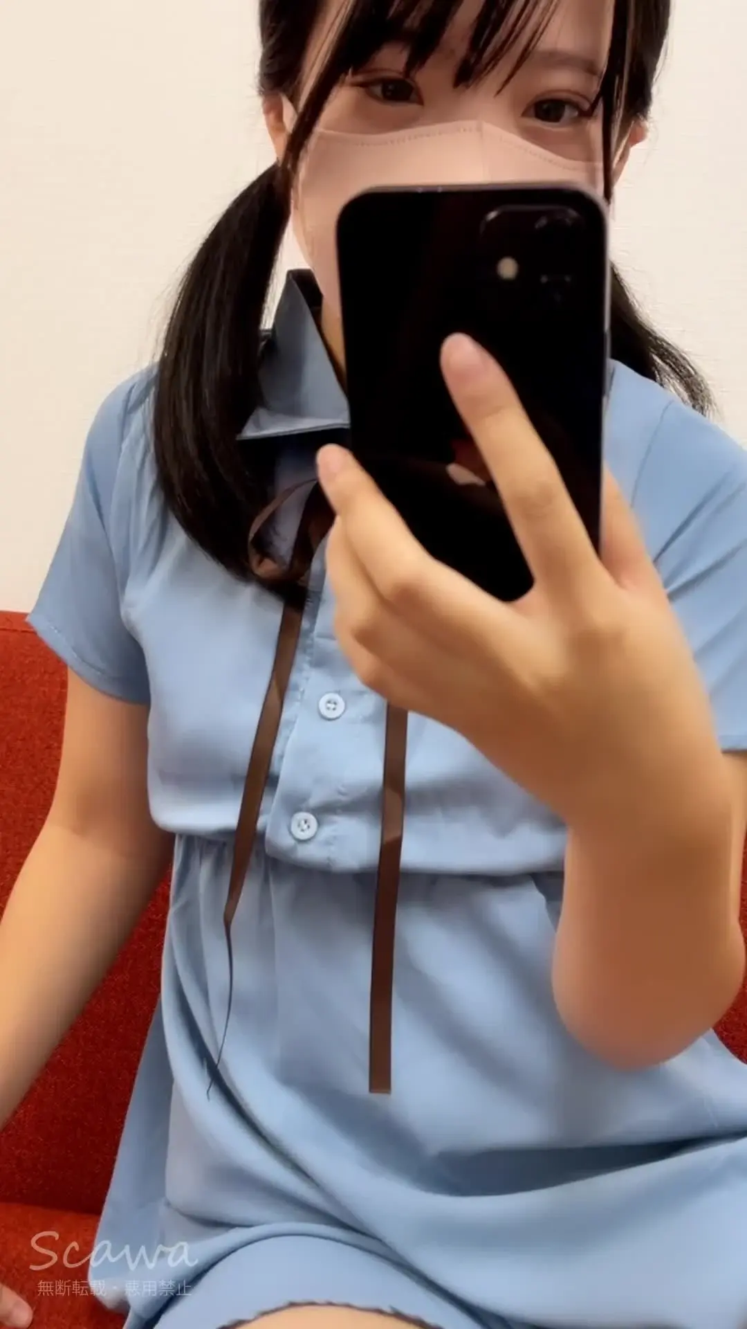 裏垢女子の自撮りオナニー動画「黒髪少女（20歳）貧乳ツインテール♥ 感度抜群おまんこと乳首。 真面目な性格だけど性には開放的なギャップが◎」の投稿サムネイル