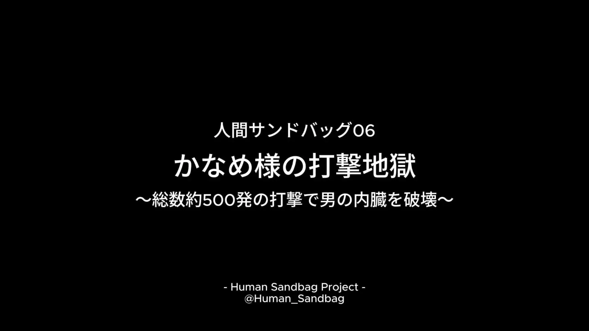 人間サンドバッグ「人間サンドバッグ06:かなめ様の打撃地獄 〜総数約500発の打撃で男の内臓を破壊〜 今作品、なんと総数約500発以上の打撃収録。」の投稿サムネイル