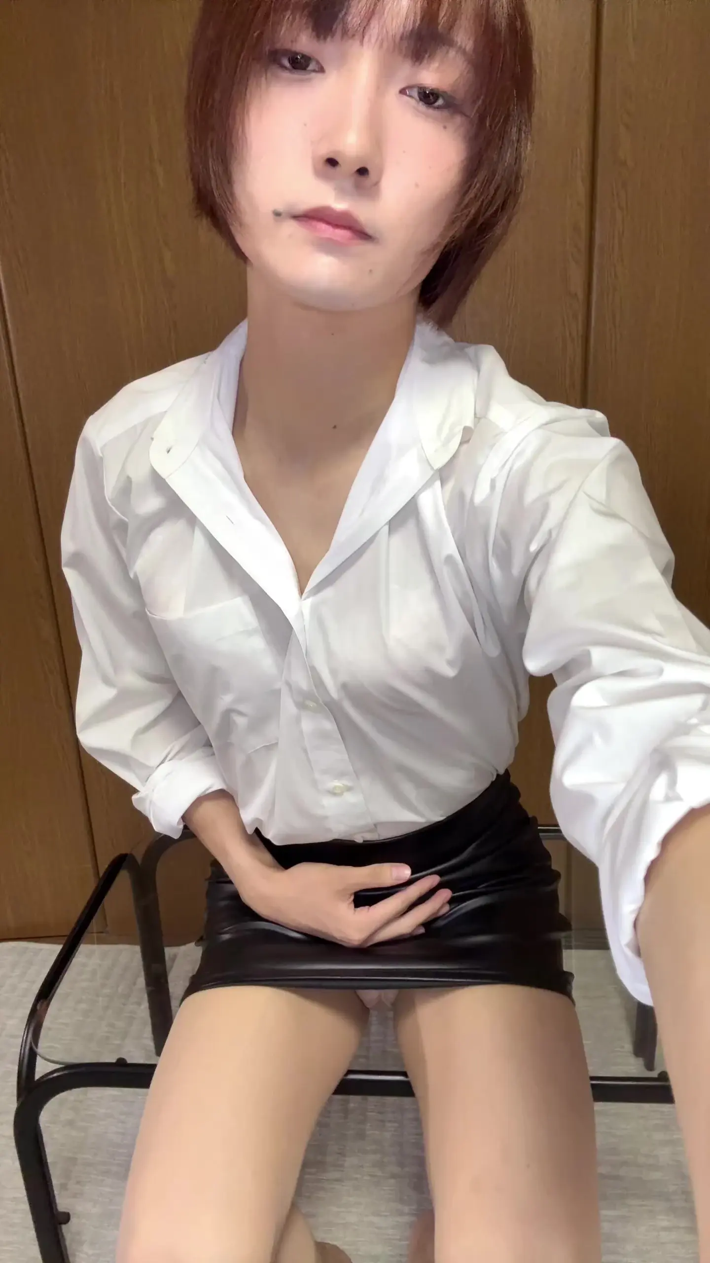 まりか🦄 | 顔出し男の娘のオナニー研究所「【男の娘】電マできょうせい大量射精❣」の投稿サムネイル