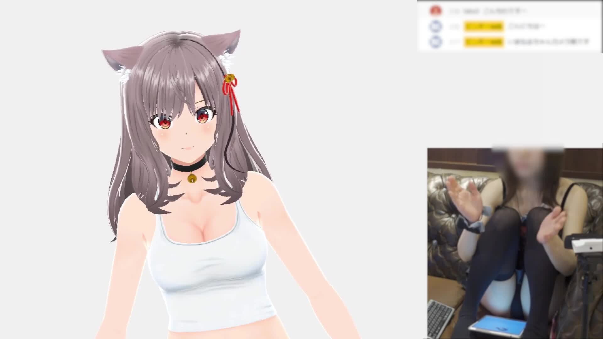 ピンキーweb/コスプレ/個人撮影/ハメ撮り「Vtuberの桃山ねるさんの初配信の時にエッチな子とをされていた様子の実写アーカイブです」の投稿サムネイル