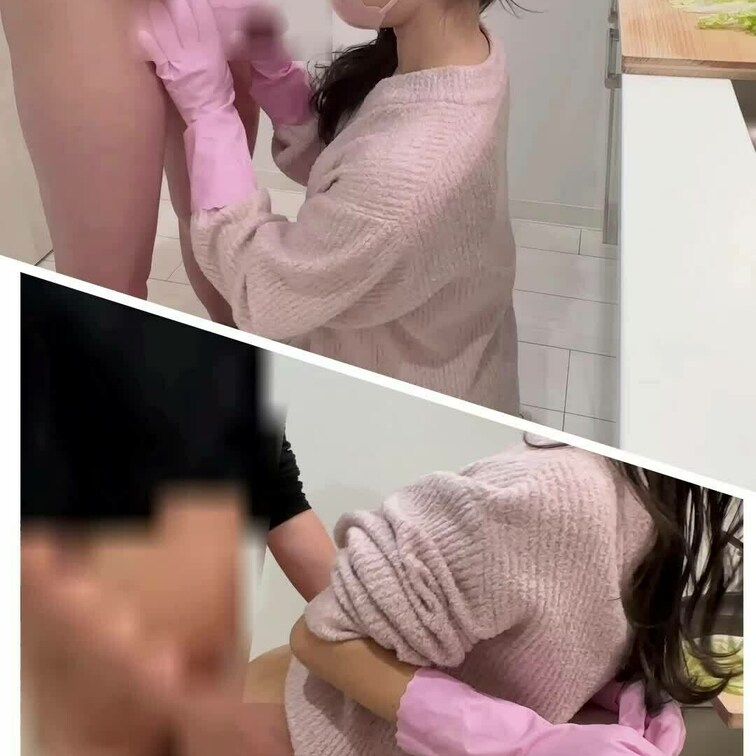 キッチンで襲われちゃうやつ💓
人妻風？😆
