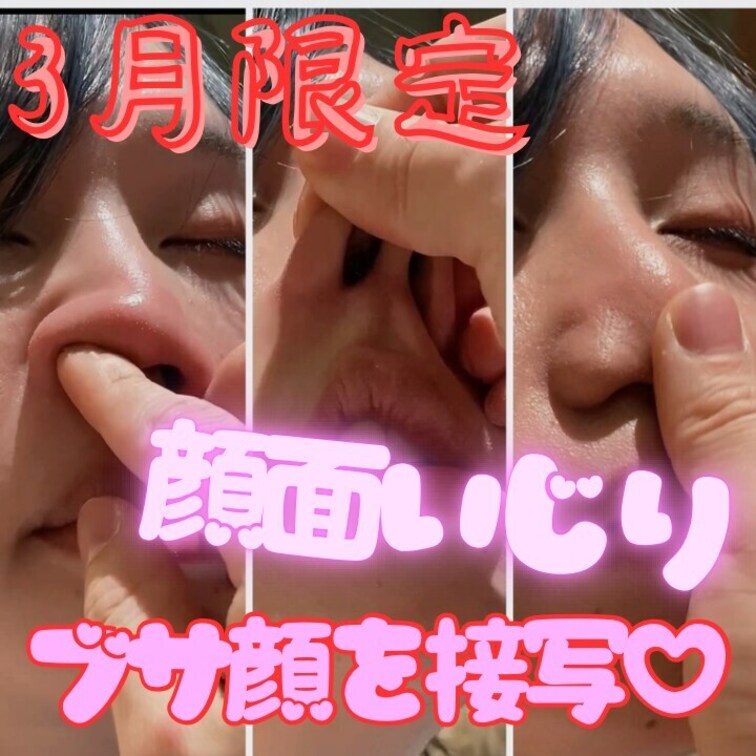 鼻を欲望のままに摘んだり豚鼻にしたり潰したり。鼻の形が変わる度に一緒に変わる顔の印象