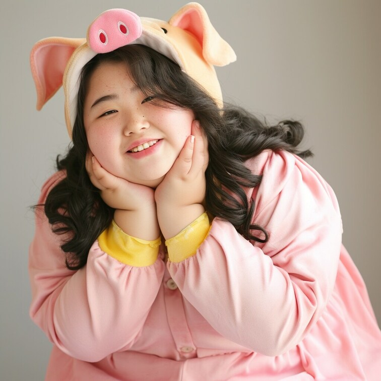 ブタのコスプレ