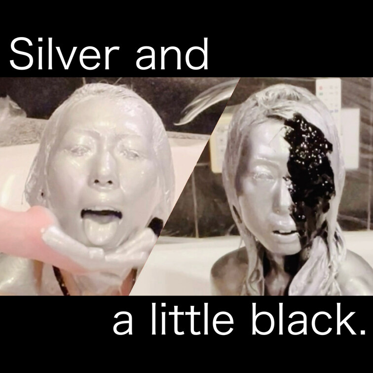 『Silver and a little black.』のサンプルです。
銀粉の入った洗面器に連続で顔を沈められ、髪を