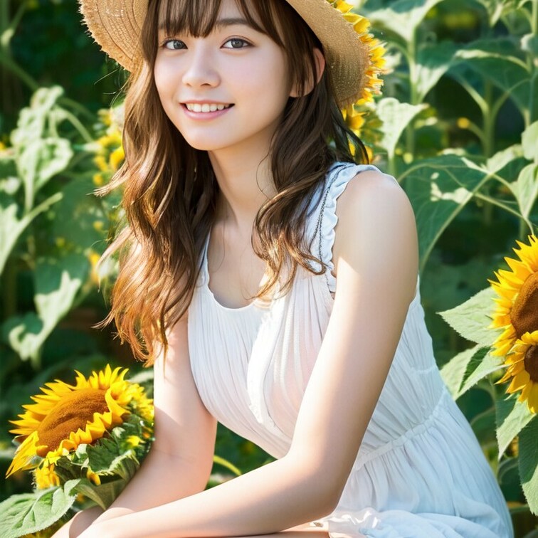 おねえさんとひまわり