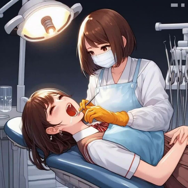 痛くない、痛くない！ほら！あーんして！