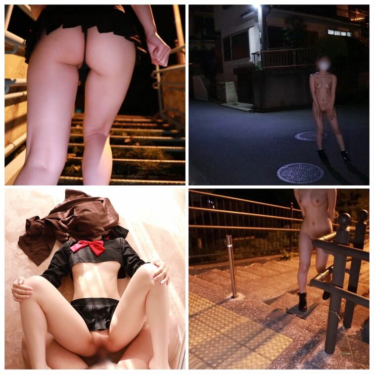 第21弾　22分39秒
コスチュームを着て夜の生活道路を露出散歩
すぐ脱いで全裸になっちゃうけど☺
住宅街までその