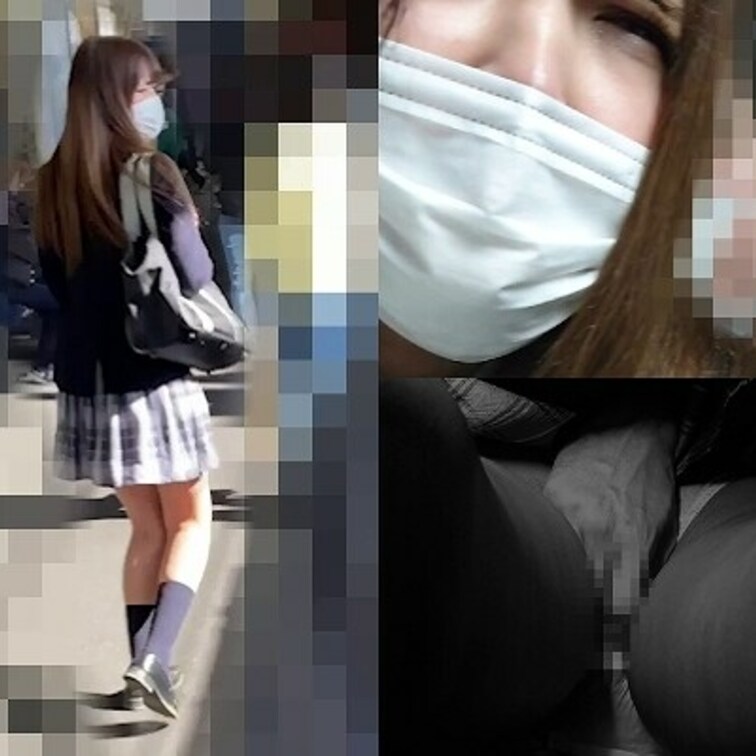 呑気に内股でホームへ向かう女子●生...