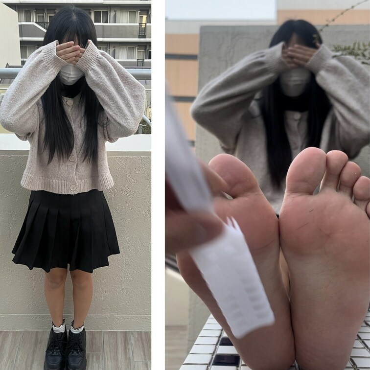 ○○○系美女、23.5cm激弱足裏くすぐり！3分48秒

最初の方は少し触っただけで足を引くほど弱かったですが、徐々