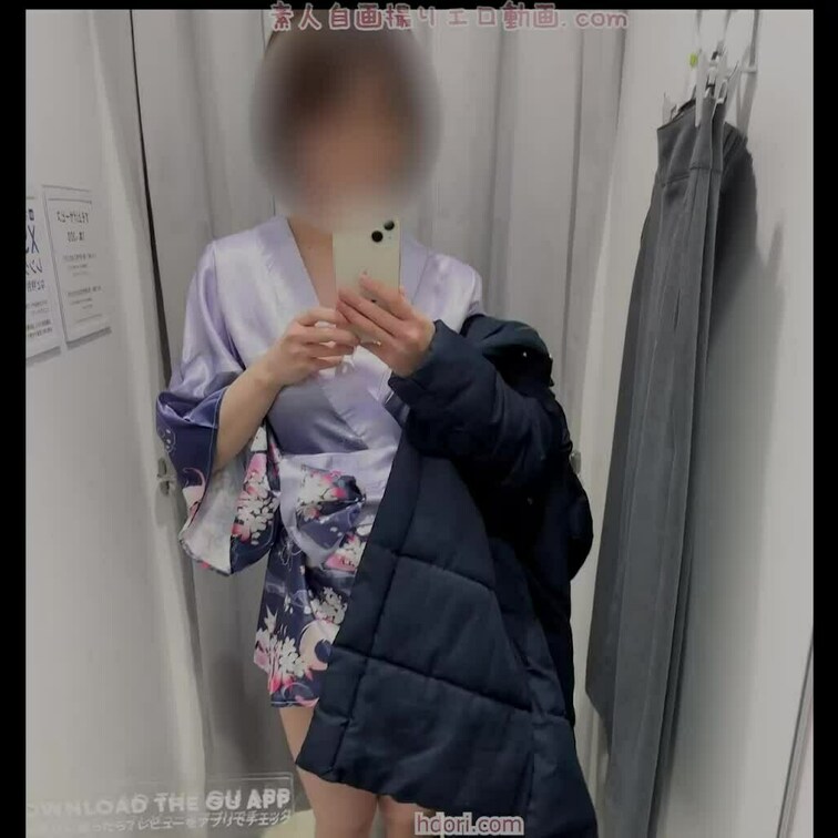 エッチな浴衣の試着してきたよ☆浴衣なのにパンツも付いてきた☆