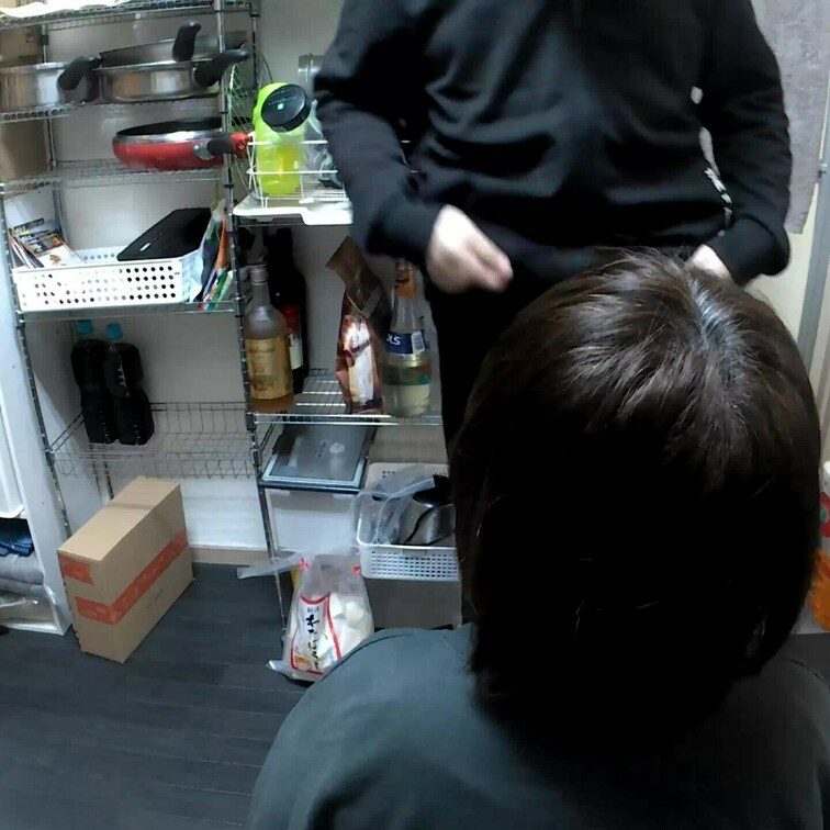 【ぽっちゃり】自宅のキッチンで撮った立ちバックシーン(撮影日：2025年1月10日)【立ちバック】
