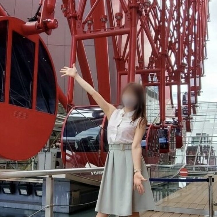 ジャーン！記念すべき初観覧車撮影です♥️ここは有名だから場所をご存知の方や職場や通勤で見かけるよ！って方も多いかもしれま