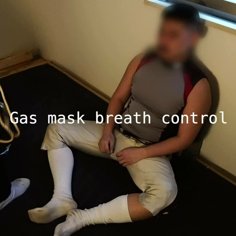 gas mask breath control