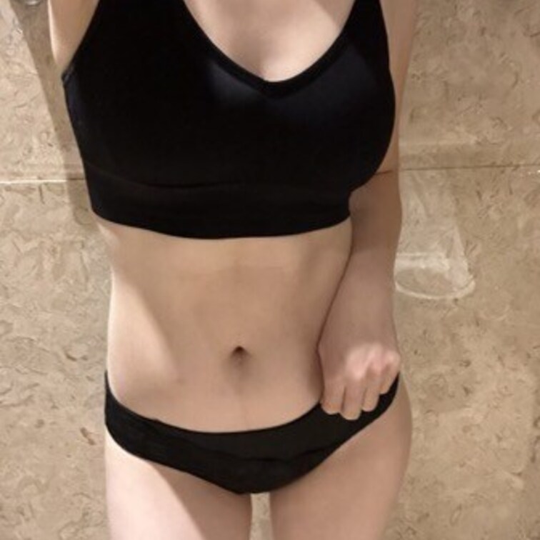 今日の下着は上下黒です🥰