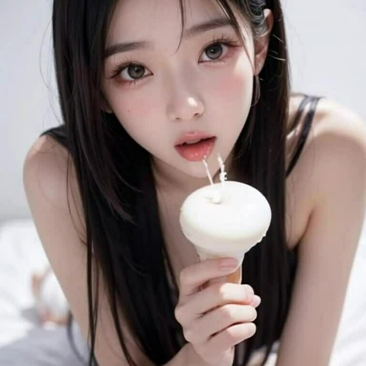 アイスなめてるだけだよ。