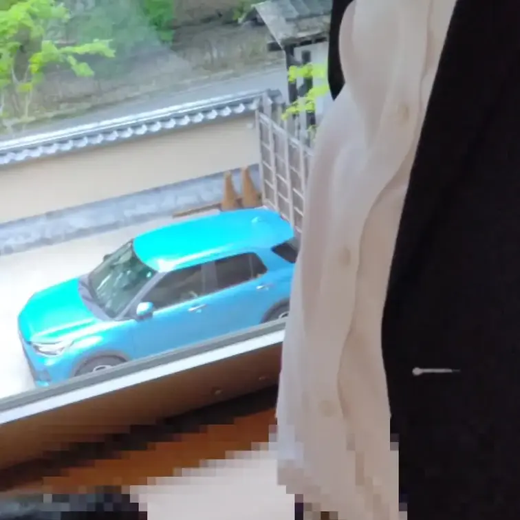 こちらに気づいて欲しいなあと思いながらの出勤前のおしゃぶりです。彼女も一生懸命チュパ音を出してます（笑）。