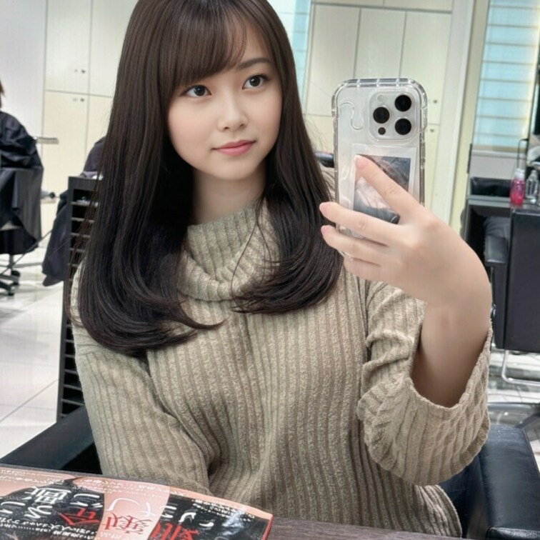 美容室でお任せしたら・・・

凄く素敵な髪にしてくれました！
この頃はロングが好きだったなぁと。