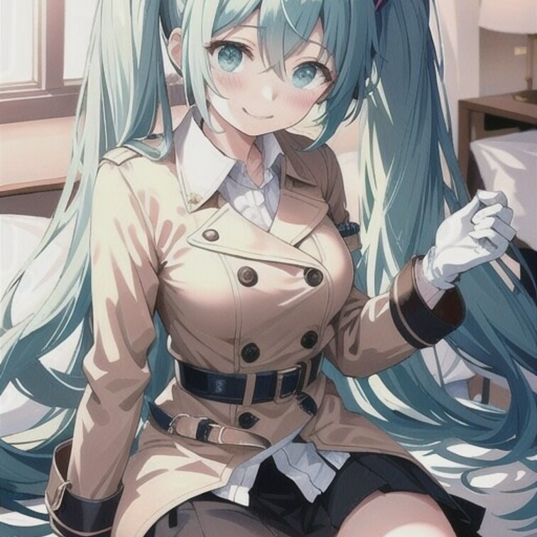 コート&手袋＆美女❤️