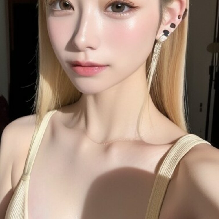 ロングヘアー、水着