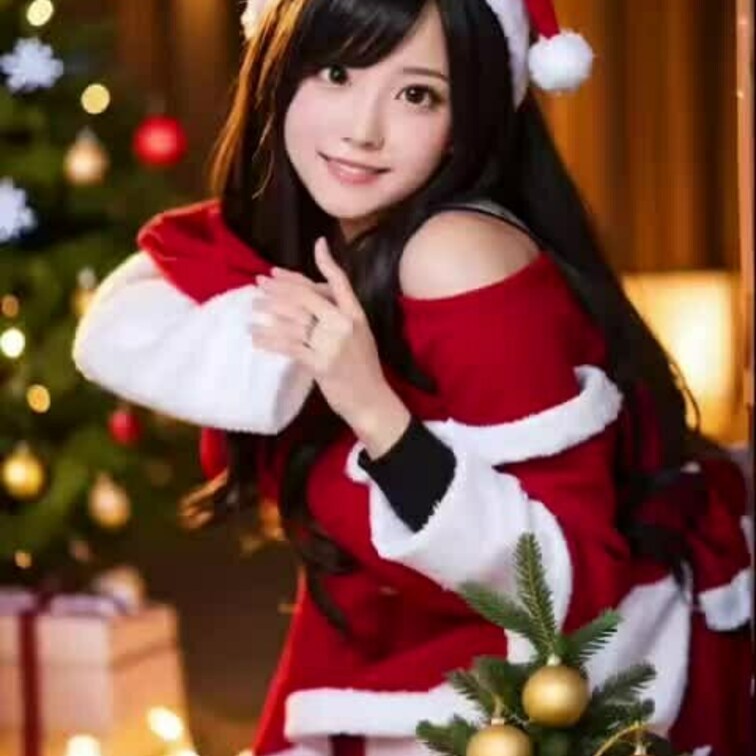 ブラックサンタコスプレ💗💗💗