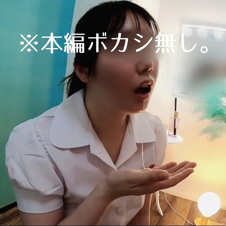 ナースコスプレで手コキフェラ抜き舌上発射。