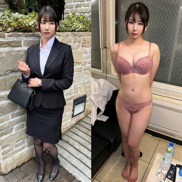 顔出し【個人撮影】生活を切り詰めた貧困OLとの割り切り映像_黒パンストを破り捨て無情に中出しSEX
