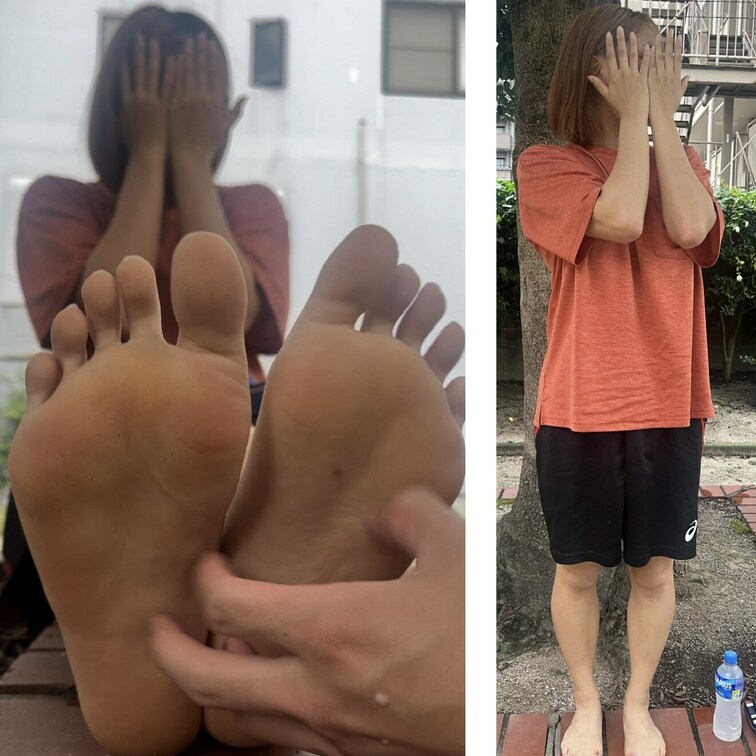 25.5cm デカ足スレンダー美女激弱足裏くすぐられて大暴れ！3分44秒
かなり大きめの綺麗な足裏でした！
足裏のく