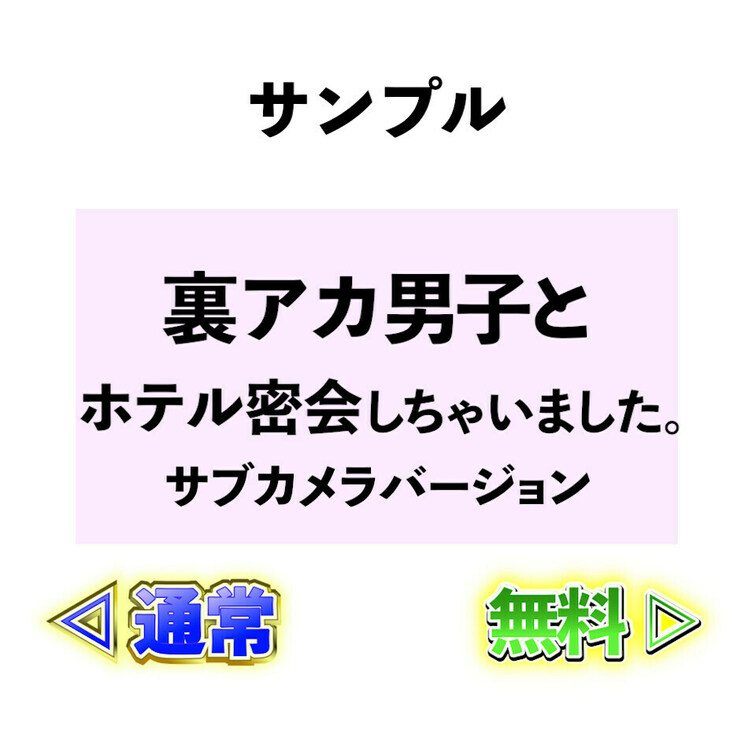 ⭐️サンプル⭐️裏アカ男子とラブホ密会しちゃいました🏩【サブカメラ】

SNSで仲良かった裏アカ男子くんと
初対面