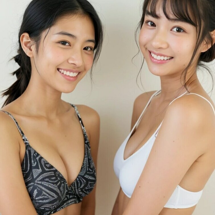 着衣と脱衣を並べた画像です。画像№762