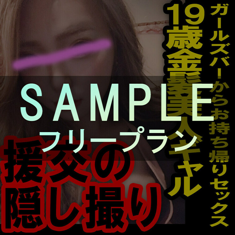 フリープラン専用サンプル動画ー援の個人撮影[No.11] 19歳 ガールズバーの金髪ギャルをお持ち帰りセックス

