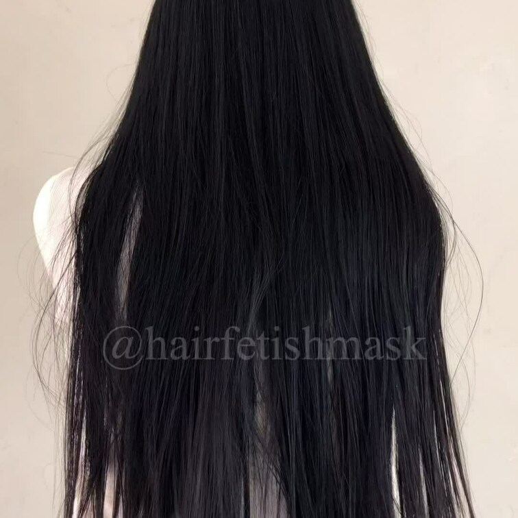 美髪黒髪ロングヘアのヘアアレンジ動画です。