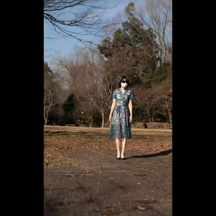 清楚なドレスで公園でしゃがみパンチラ。

穴が沢山開いたシースルーのワンピースで純白の下着を透けさせながらジャングル