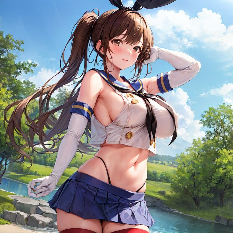 島風コスの女の子