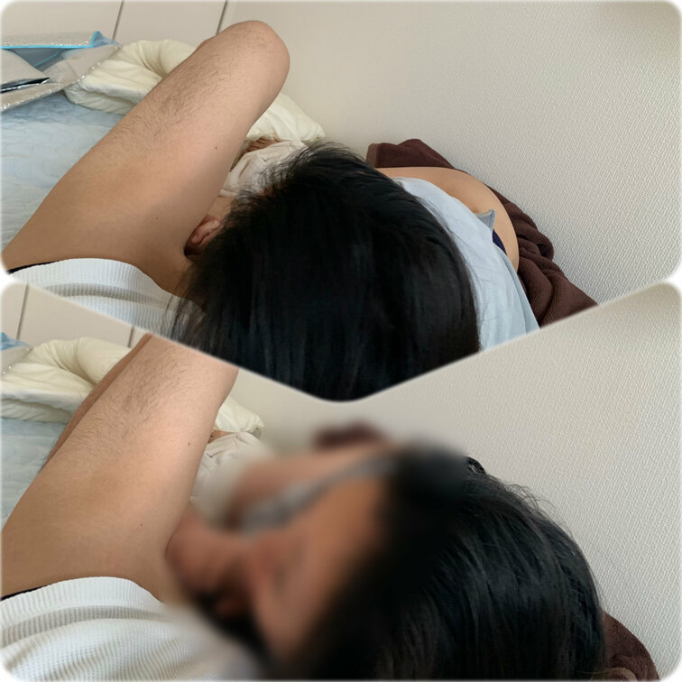 布団で咥える嫁です。。