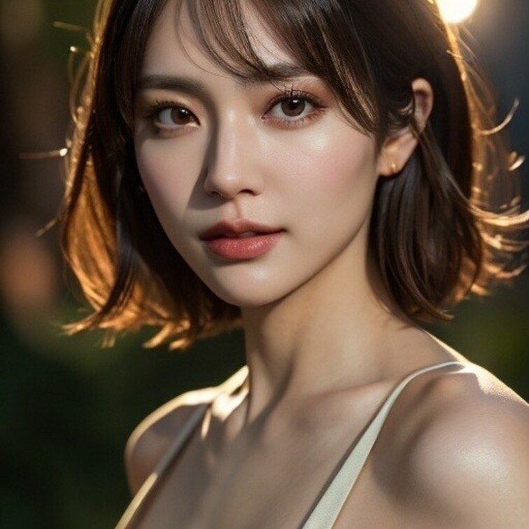 光を背景に輝く美女たち