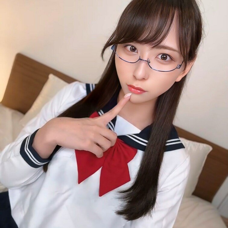 メガネと制服だよ～！♡　（無料５枚）
えっちなのは後日投稿します💓