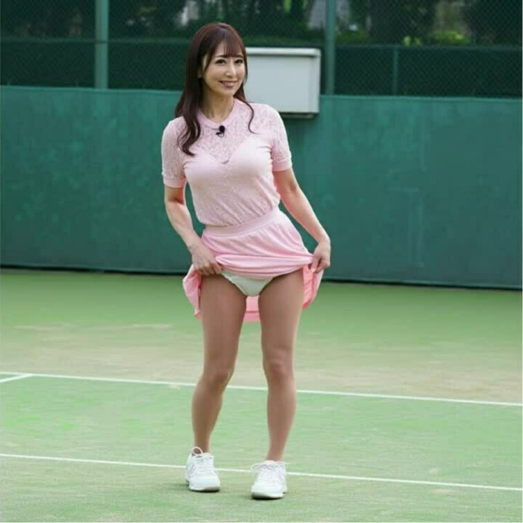 テニスをしている熟女のセクシーな一面を写真集にしました！