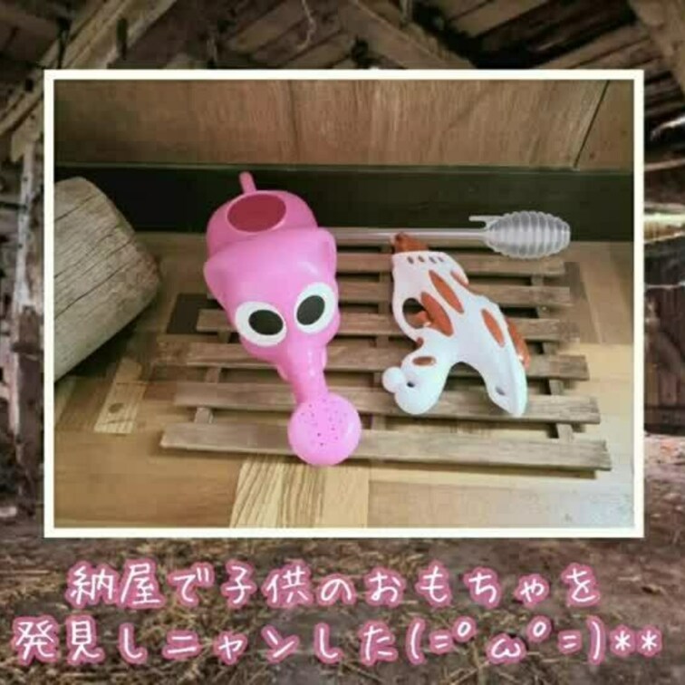 納屋に ○○○が小さい時に使っていた玩具を見つけたニャンよ😺🐾💗

内緒で・・・卑猥な　おままごとに　使っちゃいまし