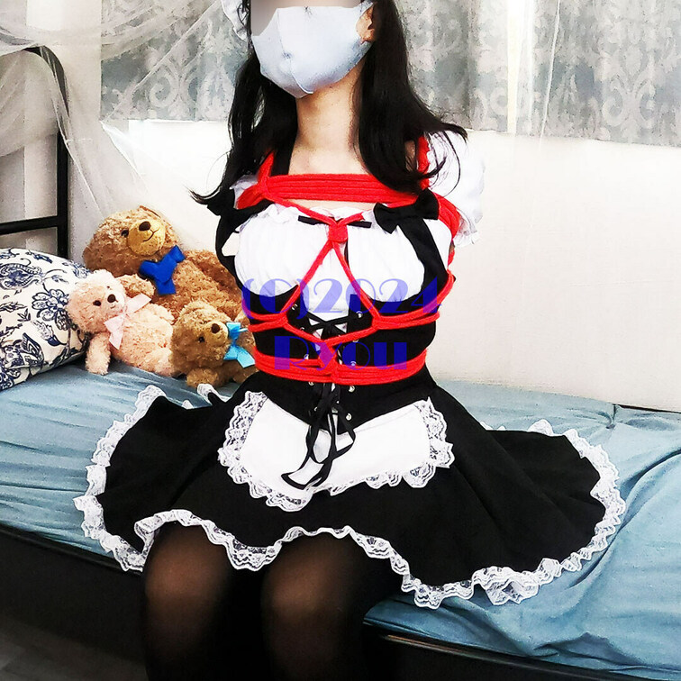 Xのフォロワーから○○○モデル志願してきた○○○女子学生のハルカさんを、メイド服姿で○○○して撮影した時の画像です。