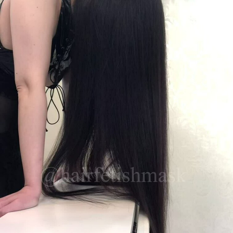 黒髪スーパーロングヘア動画です。