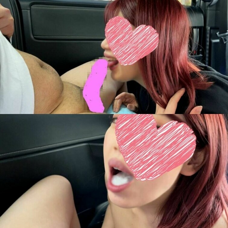 【白昼車内】アパレル系女子の攻めフェラで3名大量口内発射&ごっくんふわふわパイズリもできちゃう小柄のキレカワEカップ子が