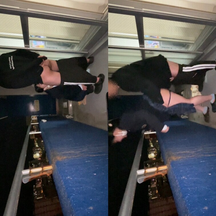 女の子の友達がリビングにいる中
ベランダでフェラさせて、やりたくなったからむりやり立ちバックした時のやばい動画です。