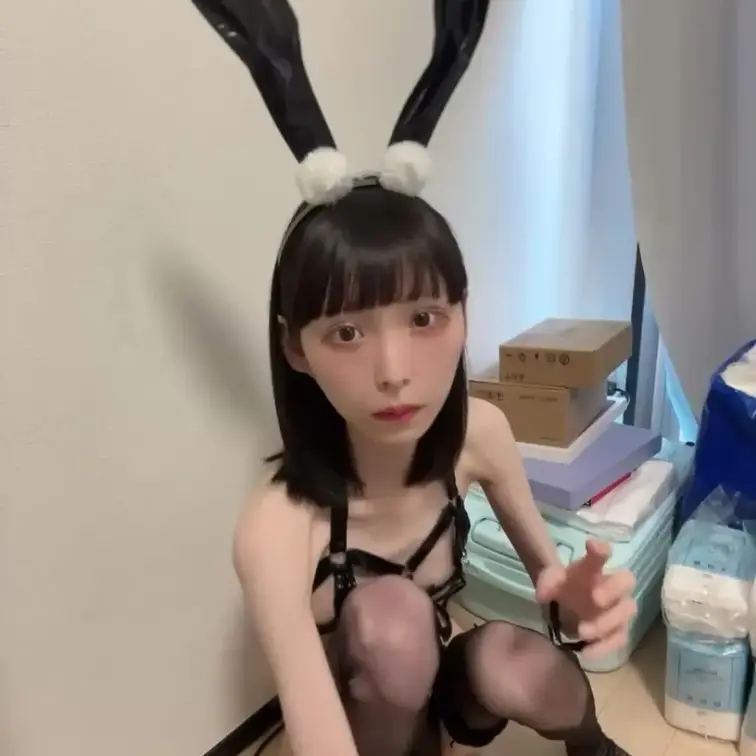 ガリガリ逆バニー動画6:54