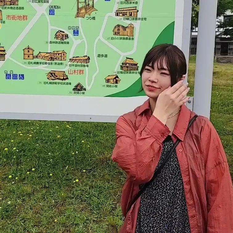 北海道　開拓の村　を　案内します