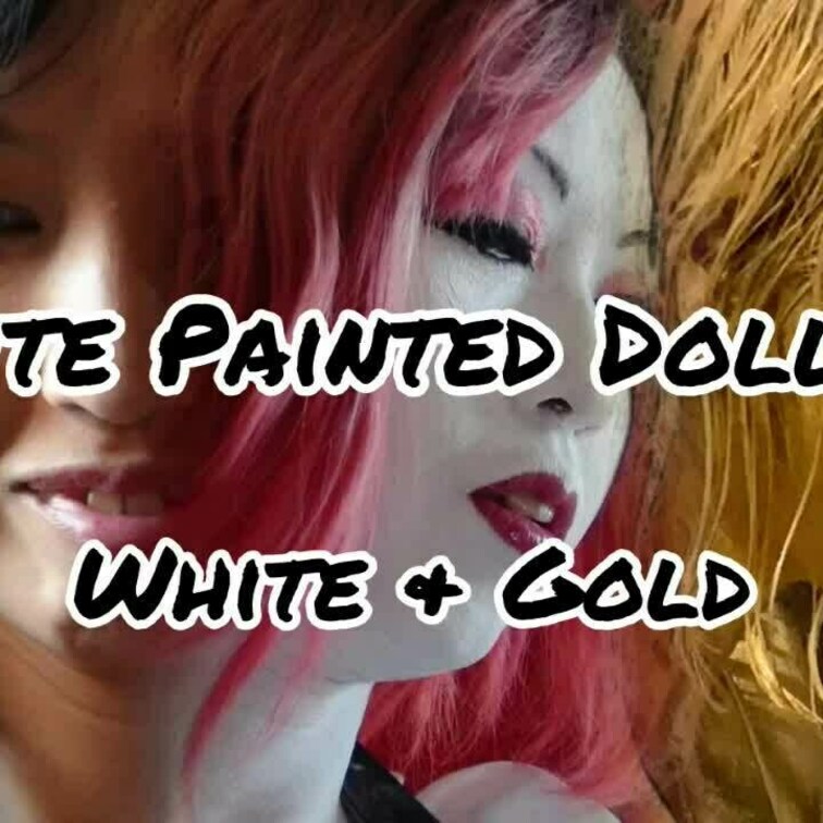 WhitePaintedDoll03 
白塗りからの金粉塗りがメインのフェチ向けの映像になります。
白塗り金粉塗り完