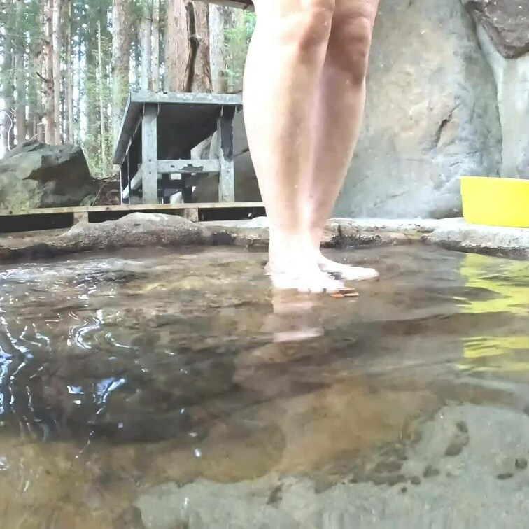 混用露天風呂にて🎵