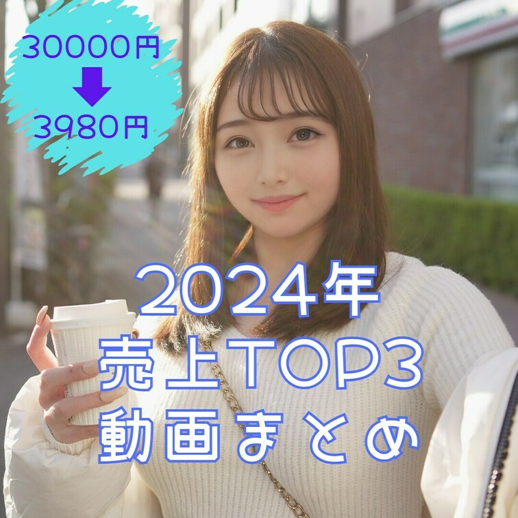 【3000円➡3980円】2024年売上TOP３動画セット販売🚨

ども～なぎさです！！

今回は超特別なCPを