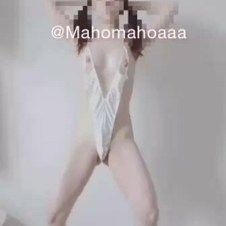 えっちな格好して腕あげて腰振ってたら興奮して乳首いじっていっぱいオホ声出ちゃいました🤍