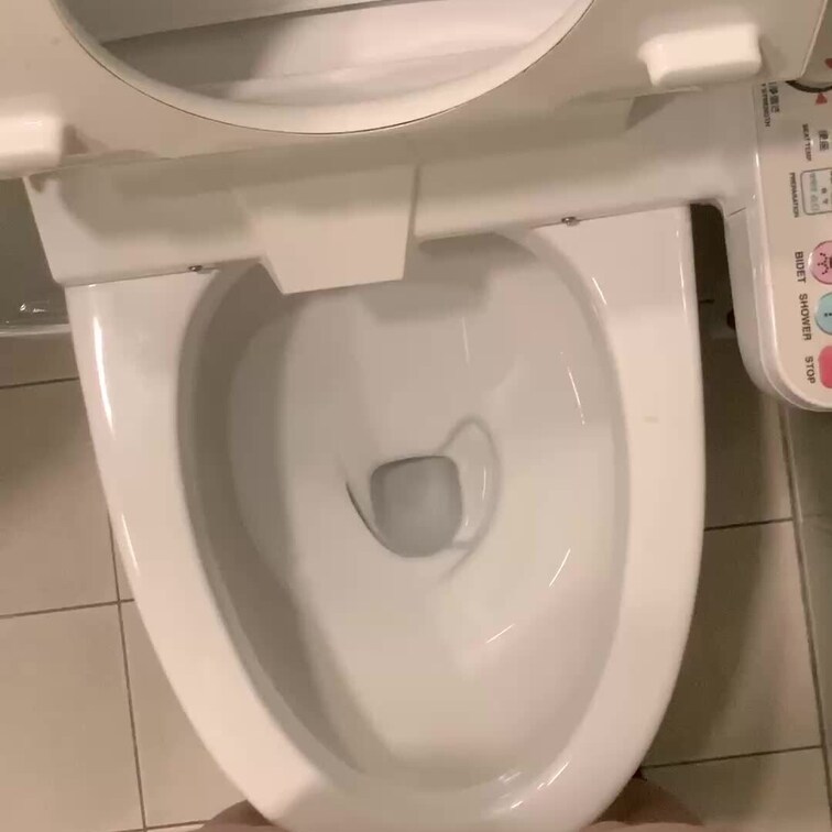 トイレで立ちしょんしてみました♡